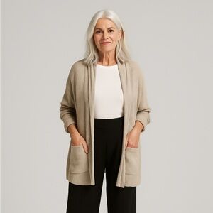 Eileen Fisher 100% Organic Cotton Hooded Cardigan
Long‎ Length size XL